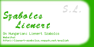 szabolcs lienert business card